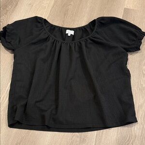 Madewell Black Puff Sleeve Blouse